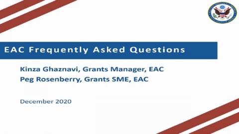 Grants Frequently Asked Questions Faqs U S Election Assistance Commission